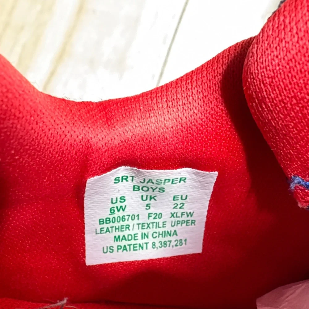 Stride Rite Velcro Closure Sneakers Blue And Red Boys Size 6 Wide Width - Picture 11 of 12